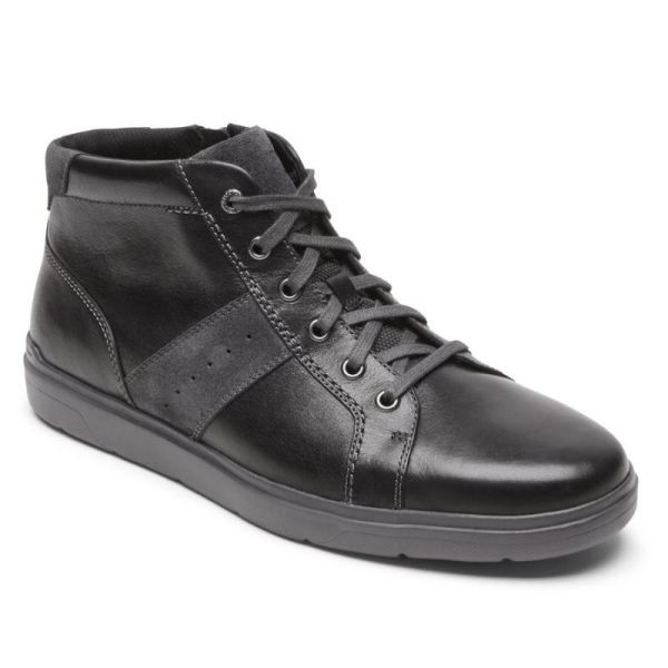 ROCKPORT MEN'S TOTAL MOTION LITE ZIP SNEAKER-BLACK - Click Image to Close