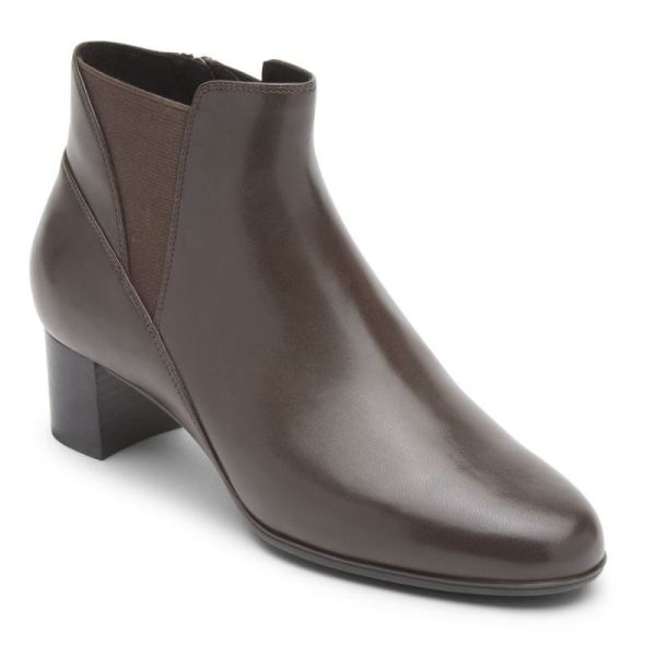 ROCKPORT WOMEN'S CAREER DRESS CHELSEA BOOT-BROWN - Click Image to Close