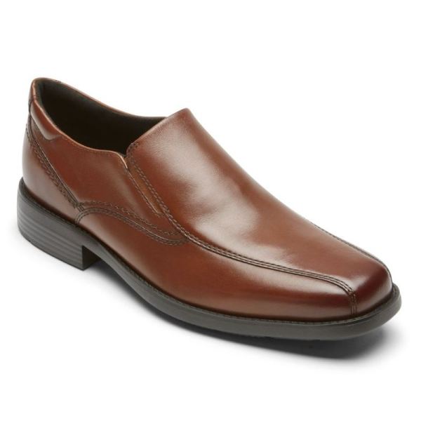 ROCKPORT MEN'S GREYSON BIKE TOE SLIP-ON-TAN - Click Image to Close