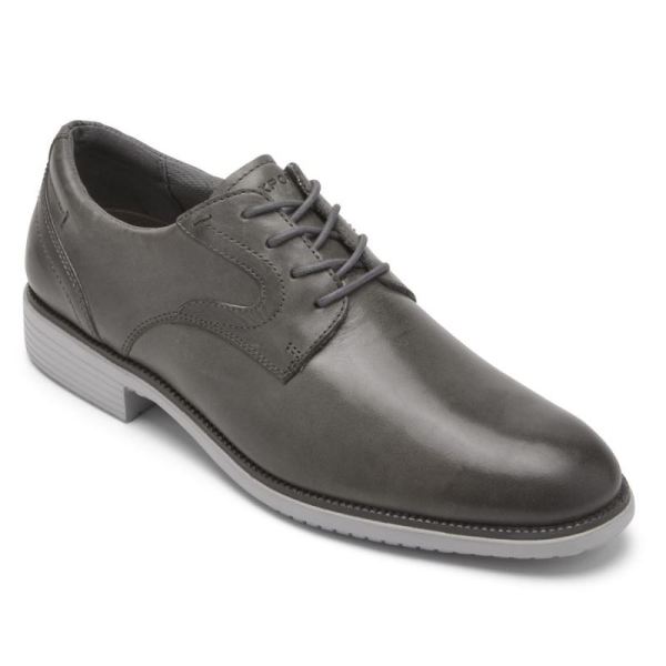 ROCKPORT MEN'S TOTAL MOTION DRESSPORT PLAIN TOE OXFORD-STEEL GREY