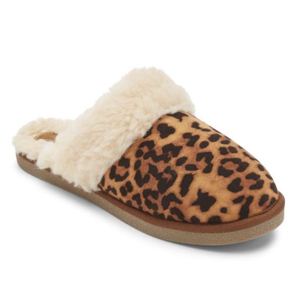 ROCKPORT WOMEN'S TRUTECH VEDA SLIDE SLIPPER-LEOPARD