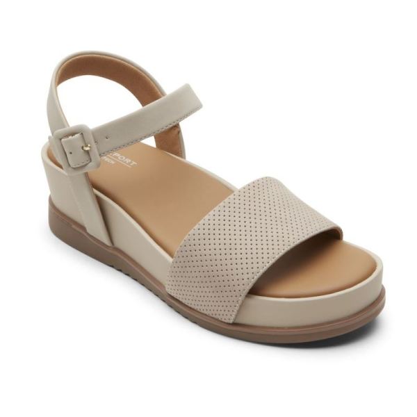 ROCKPORT WOMEN'S DELANIE SANDAL-HUMMUS