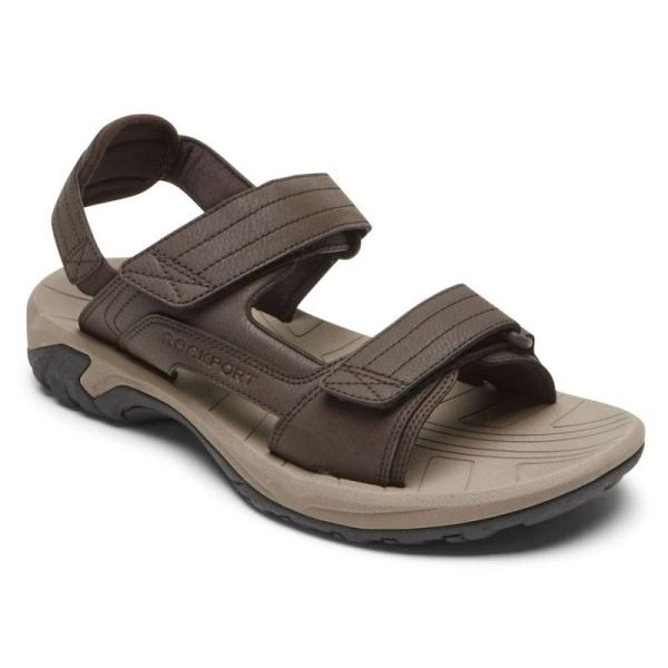 ROCKPORT MEN'S BYRON ADJUSTABLE SANDAL-Java - Click Image to Close