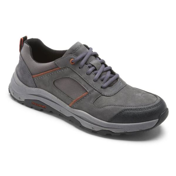 ROCKPORT MEN'S XCS PATHWAY WATERPROOF UBAL TREKKER-MAGNET NUBUCK