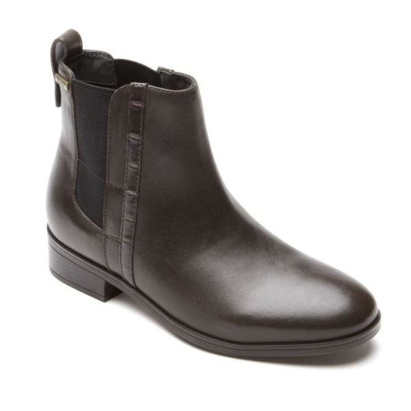 ROCKPORT WOMEN'S LARKYN CHELSEA BOOT-COFFEE BEAN