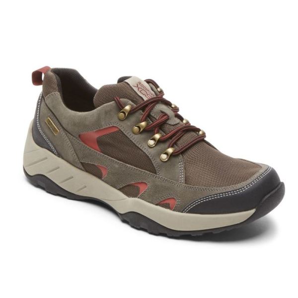 ROCKPORT MEN'S XCS SPRUCE PEAK TREKKER-WATERPROOF-BREEN SUEDE/MESH