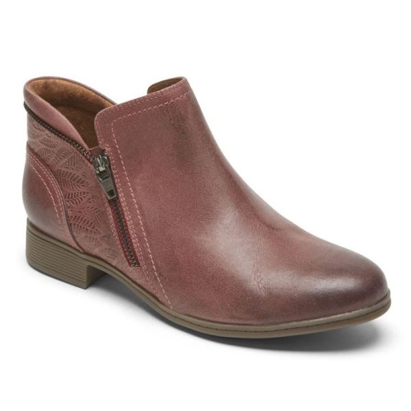 ROCKPORT WOMEN'S COBB HILL CROSBIE BOOTIE-RED - Click Image to Close