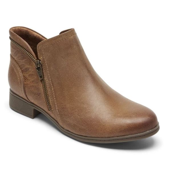 ROCKPORT WOMEN'S COBB HILL CROSBIE BOOTIE-TAN