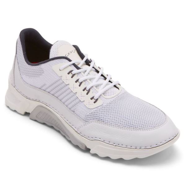 ROCKPORT MEN'S ROCSPORTS SNEAKER-WHITE MESH LEATHER