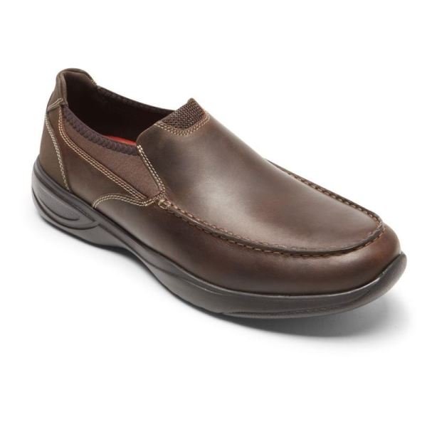 ROCKPORT MEN'S METRO PATH SLIP-ON-JAVA LEATHER