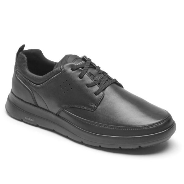 ROCKPORT MEN'S TRUFLEX CAYDEN PLAIN TOE SNEAKER-BLACK LEATHER