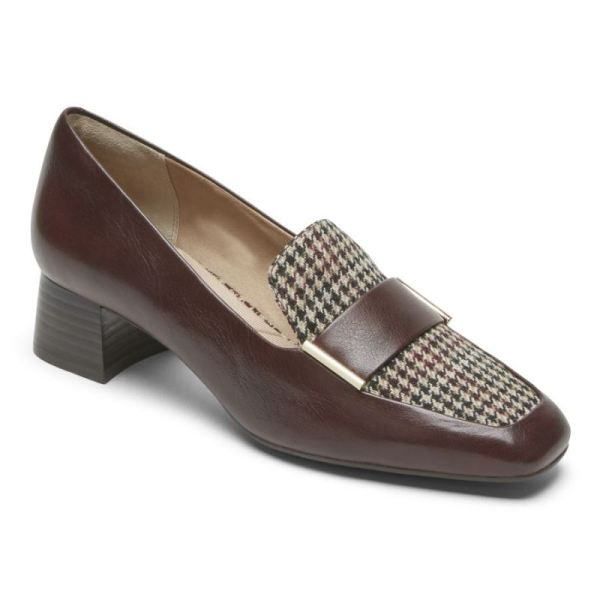 ROCKPORT WOMEN'S TOTAL MOTION ESMA LOAFER-BOURBON PLAID - Click Image to Close