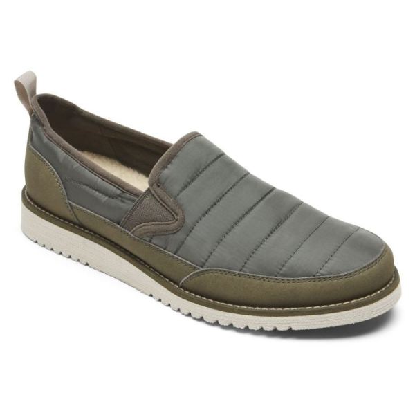 ROCKPORT MEN'S AXELROD QUILTED SLIP-ON-OLIVE