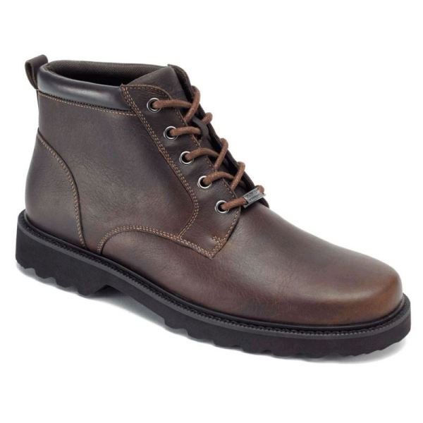 ROCKPORT MEN'S NORTHFIELD WATERPROOF PLAIN TOE BOOT-CHOCOLATE