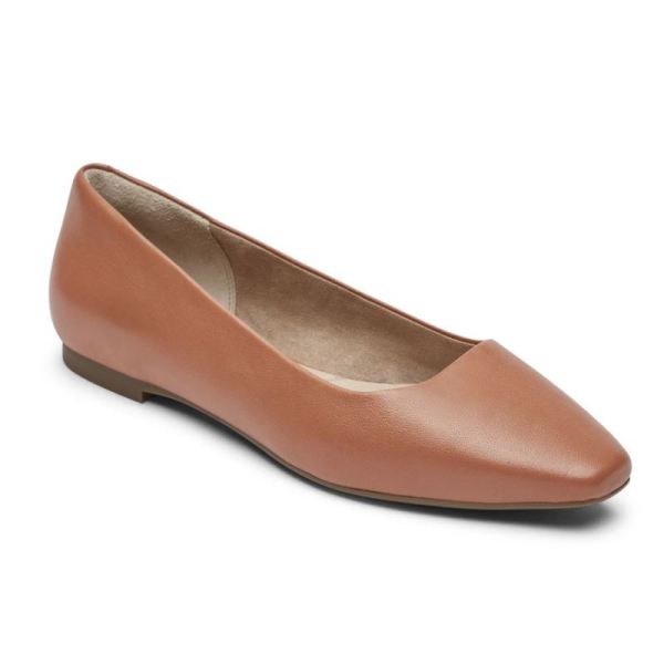 ROCKPORT WOMEN'S TOTAL MOTION LAYLANI PLAIN BALLET FLAT-PICANTE