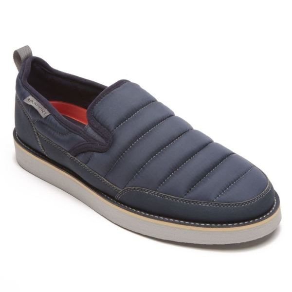 ROCKPORT MEN'S AXELROD QUILTED SLIP-ON-NAVY