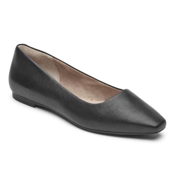 ROCKPORT WOMEN'S TOTAL MOTION LAYLANI PLAIN BALLET FLAT-BLACK - Click Image to Close