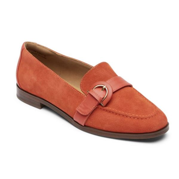 ROCKPORT WOMEN'S SUSANA BUCKLE LOAFER-CINNAMON