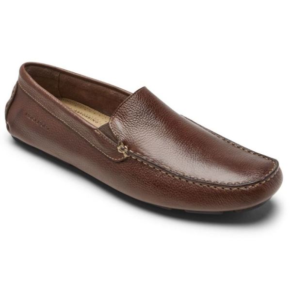 ROCKPORT MEN'S RHYDER VENETIAN LOAFER-MAHOGANY