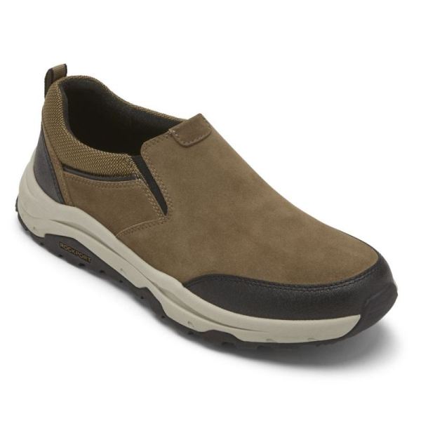 ROCKPORT MEN'S XCS BIRCHFIELD SLIP-ON TREKKER-NEW VICUNA SUEDE