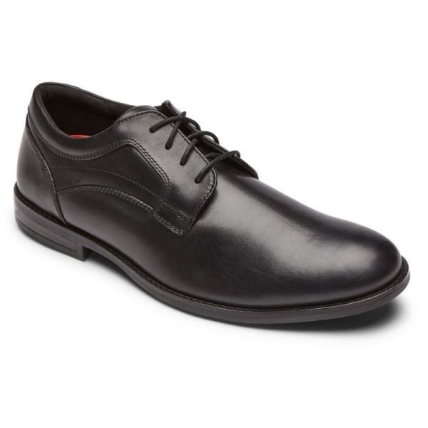 ROCKPORT MEN'S MYKEL PLAIN TOE OXFORD-BLACK