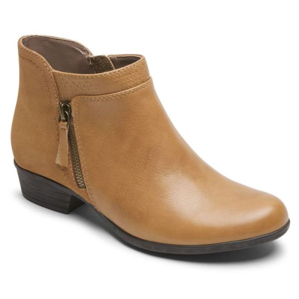 ROCKPORT WOMEN'S CARLY BOOTIE-NUTMEG