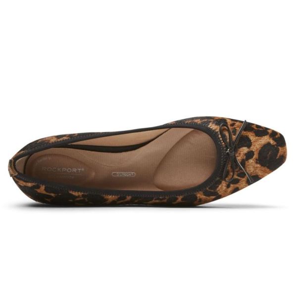 ROCKPORT WOMEN'S TOTAL MOTION LAYLANI BALLET FLAT-LEOPARD HAIR-ON - Click Image to Close