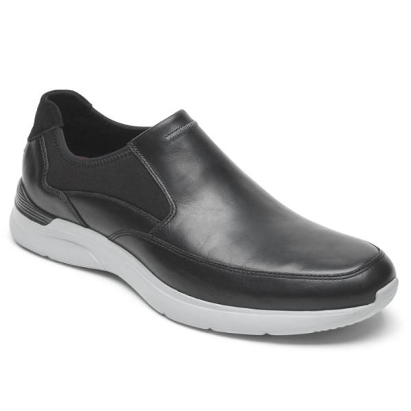 ROCKPORT MEN'S TOTAL MOTION ACTIVE SLIP-ON SNEAKER-BLACK - Click Image to Close