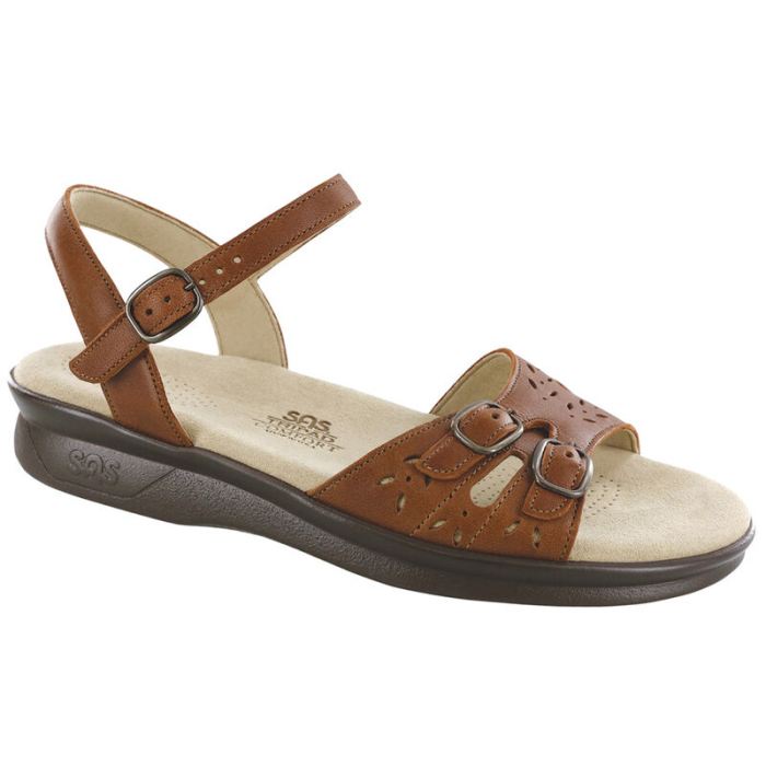 SAS Women's Duo Quarter Strap Sandal-Auburn