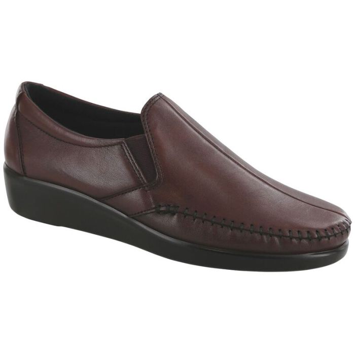 SAS Women's Dream Slip On Loafer-Wine