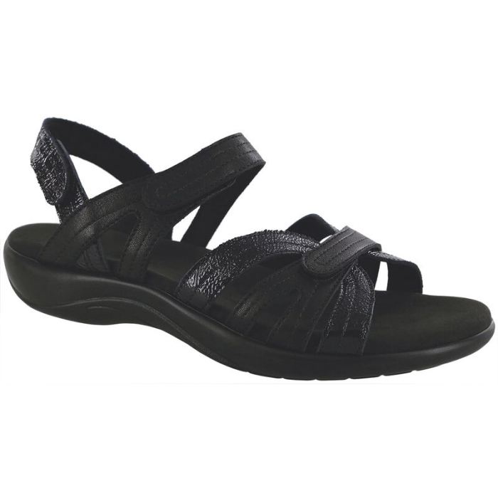 SAS Women's Pier Heel Strap Sandal-Black Sand