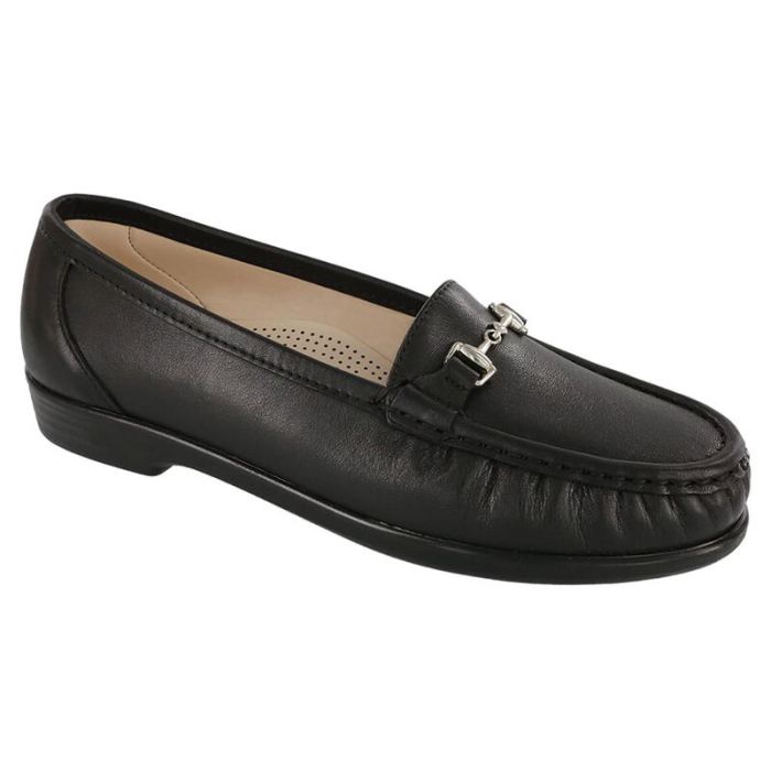 SAS Women's Metro Slip On Loafer-Smooth Black