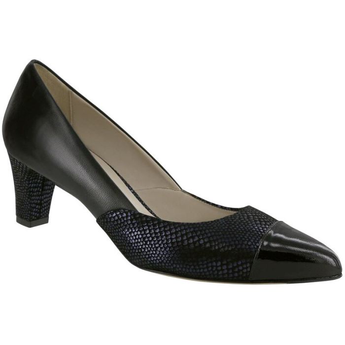 SAS Women's Reina Pump-Black / Navy / Pat Tip - Click Image to Close