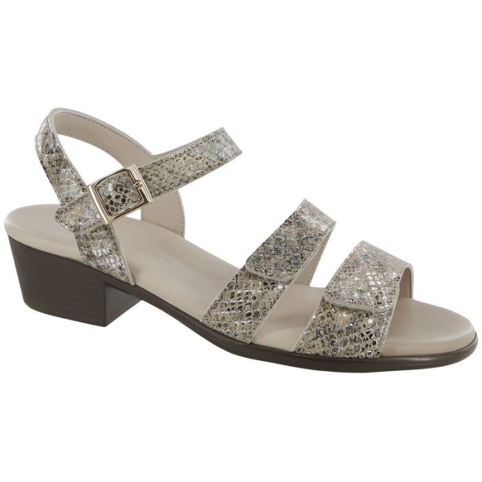 SAS Women's Savanna Heel Strap Sandal-Multisnake Gold