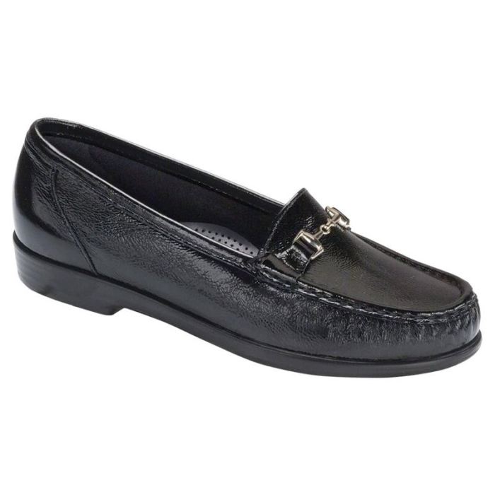 SAS Women's Metro Slip On Loafer-Black Patent