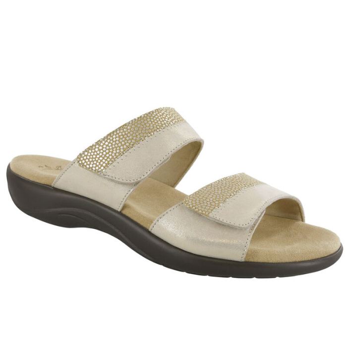 SAS Women's Nudu Slide Leather Sandal-Golden