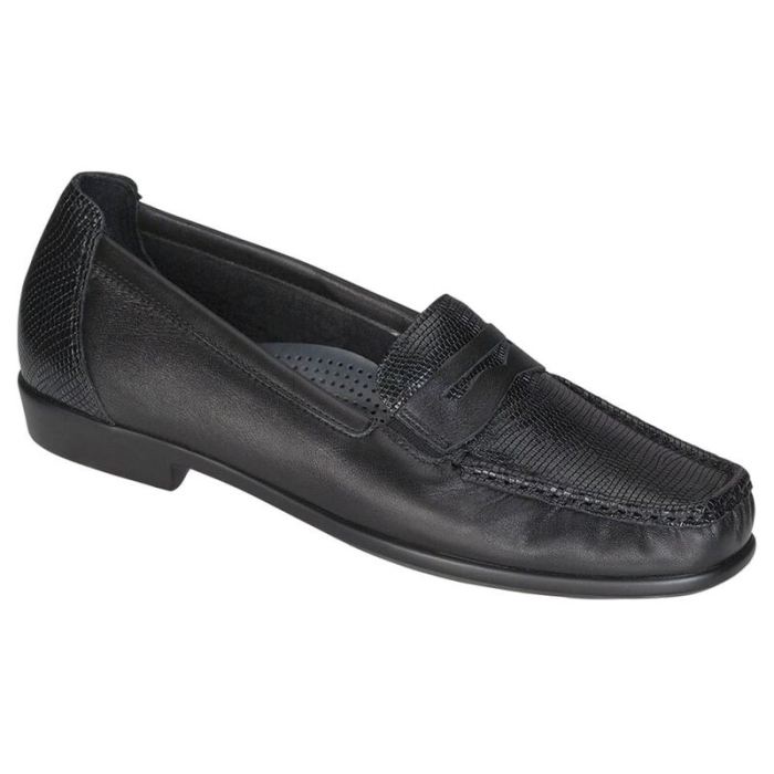 SAS Women's Penny J Slip On Loafer-Black - Click Image to Close