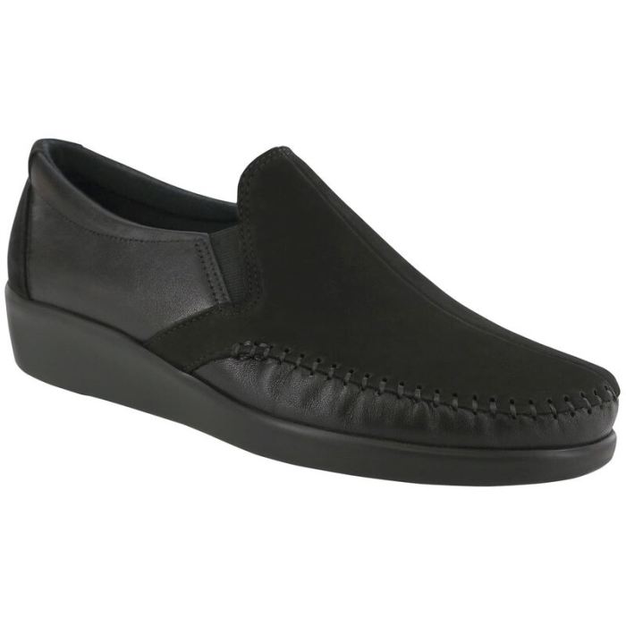 SAS Women's Dream Slip On Loafer-Charcoal Black - Click Image to Close