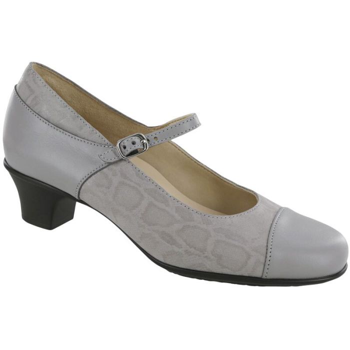 SAS Women's Isabel Mary Jane Heel-Grigio / Snake - Click Image to Close