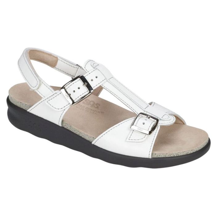 SAS Women's Captiva T-Strap Sandal-White