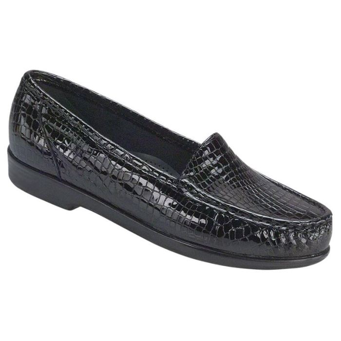 SAS Women's Simplify Slip On Loafer-Black Croc