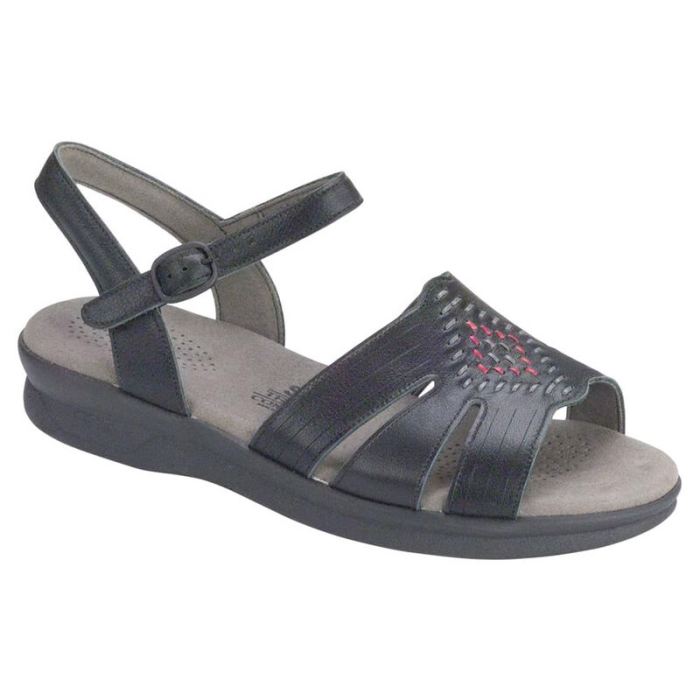 SAS Women's Huarache Quarter Strap Sandal-Black