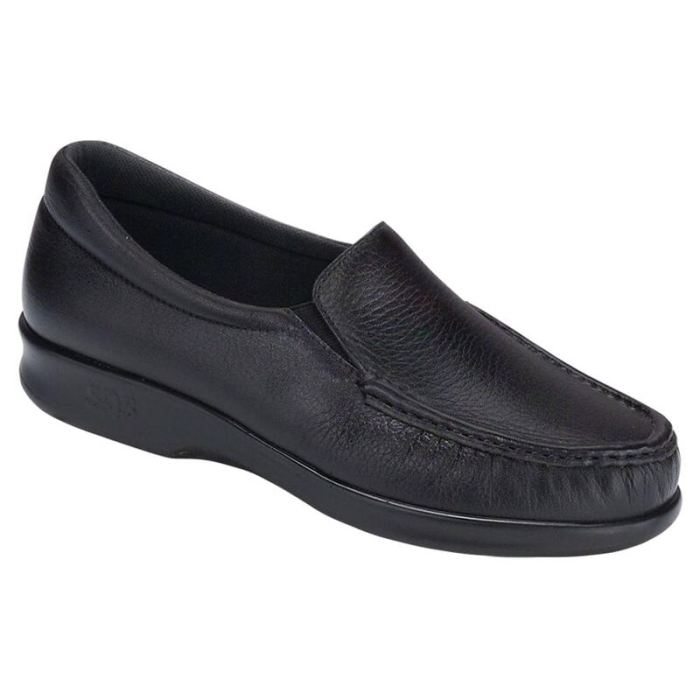 SAS Women's Twin Slip On Loafer-Black