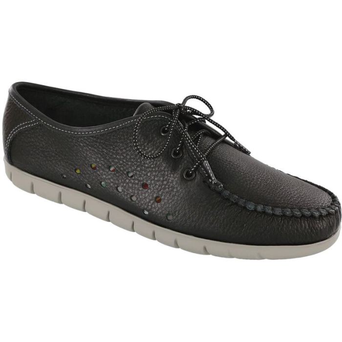 SAS Women's Breezy Lace Up Moc-Black