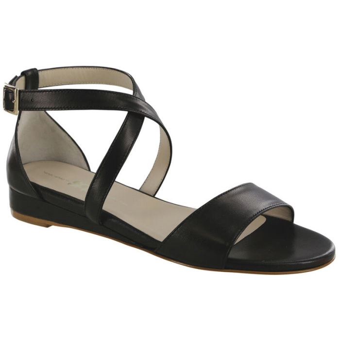 SAS Women's Simone Cross Strap Wedge Sandal-Black - Click Image to Close