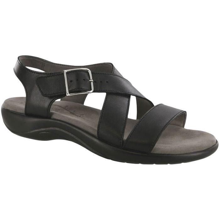 SAS Women's Laguna Cross Strap Sandal-Black