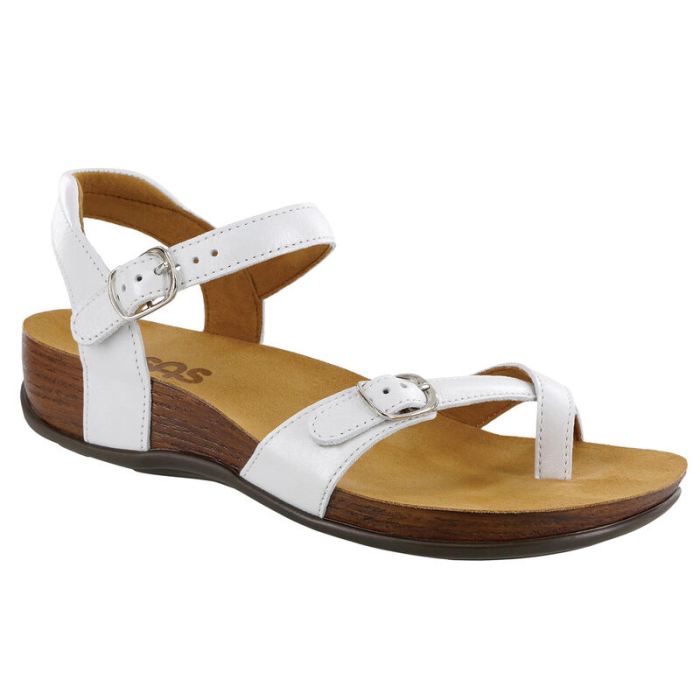 SAS Women's Pampa Toe Loop Sandal-Pearl White - Click Image to Close