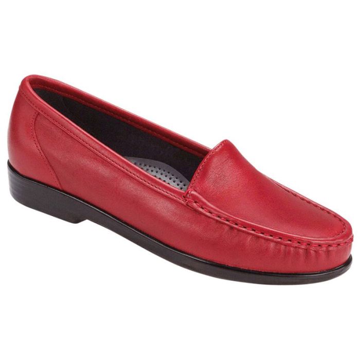 SAS Women's Simplify Slip On Loafer-Red