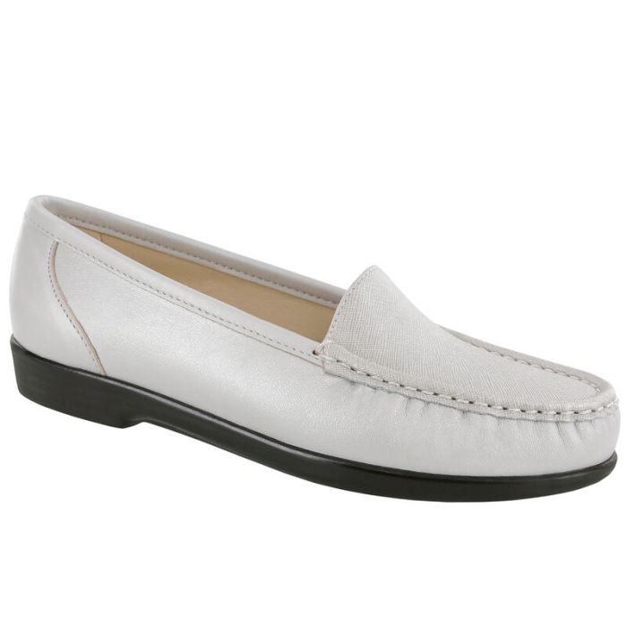 SAS Women's Simplify Slip On Loafer-Silver Cloud