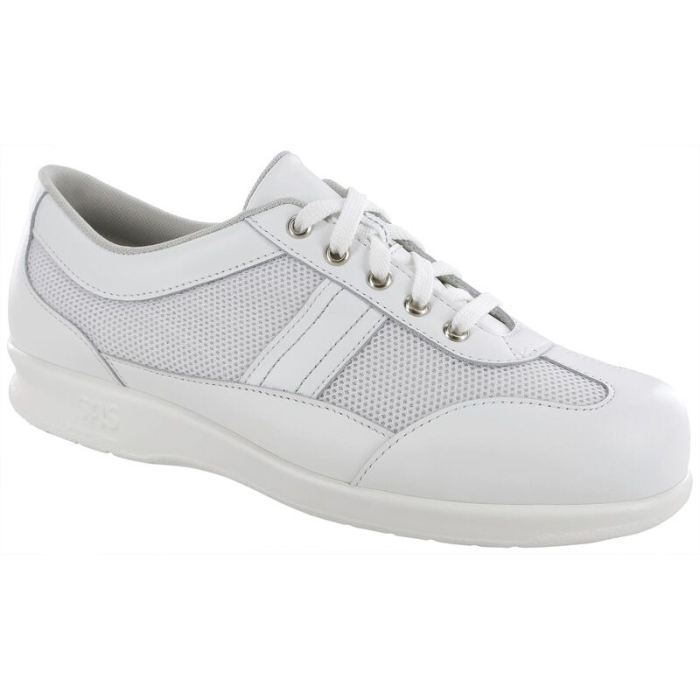 SAS Women's FT Mesh Walking Shoe-White - Click Image to Close